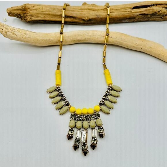 J. Crew Bead Crystal Statement Necklace - Picture 2 of 7